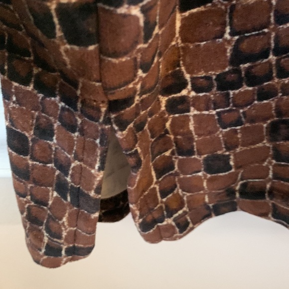 Jason Maxwell Woman’s 1X 80% Cotton Velour Button Up L/S Side Slits Shirt Jacket - Picture 5 of 10